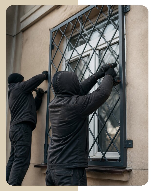 Установка антивандальных решеток на окна в Усинске
